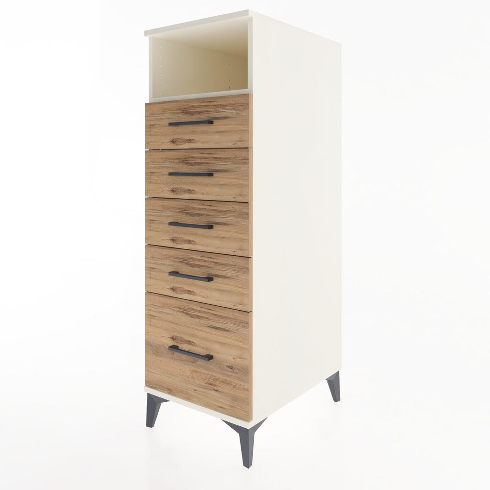 Woodntry Modular Cabinet Moonstone 44x59x122 cm with Drawers and Shelves CR111-1