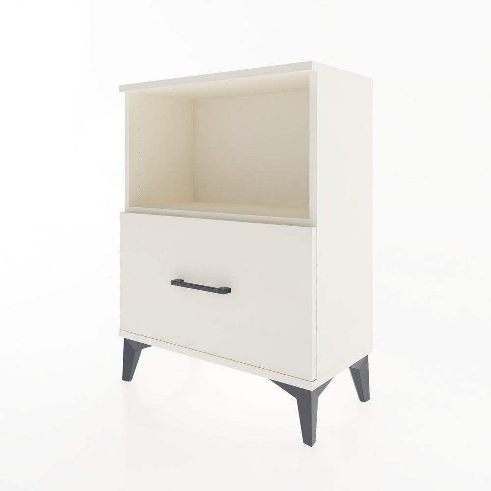 Woodntry Modular Nightstand Moonstone 60x30x68 cm with Drawer and Shelf CR11-1