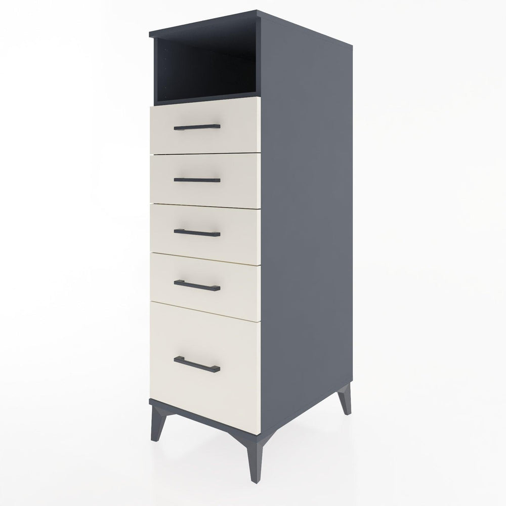 Woodntry Modular Cabinet Anthracite 44x59x122 cm with Drawers and Shelves CR111-2