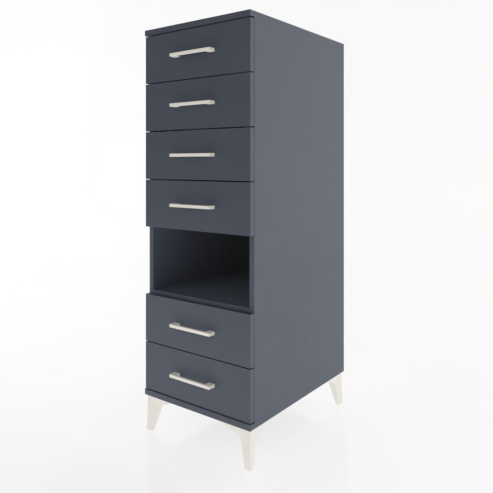 Woodntry Modular Cabinet Anthracite 44x30x122 cm with Drawers and Shelves CR61-2