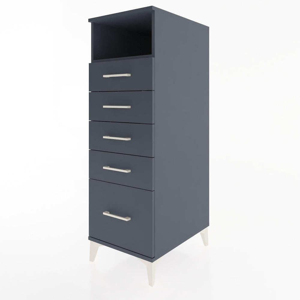Woodntry Modular Cabinet Anthracite 44x30x122 cm with Drawers and Shelves CR111-2