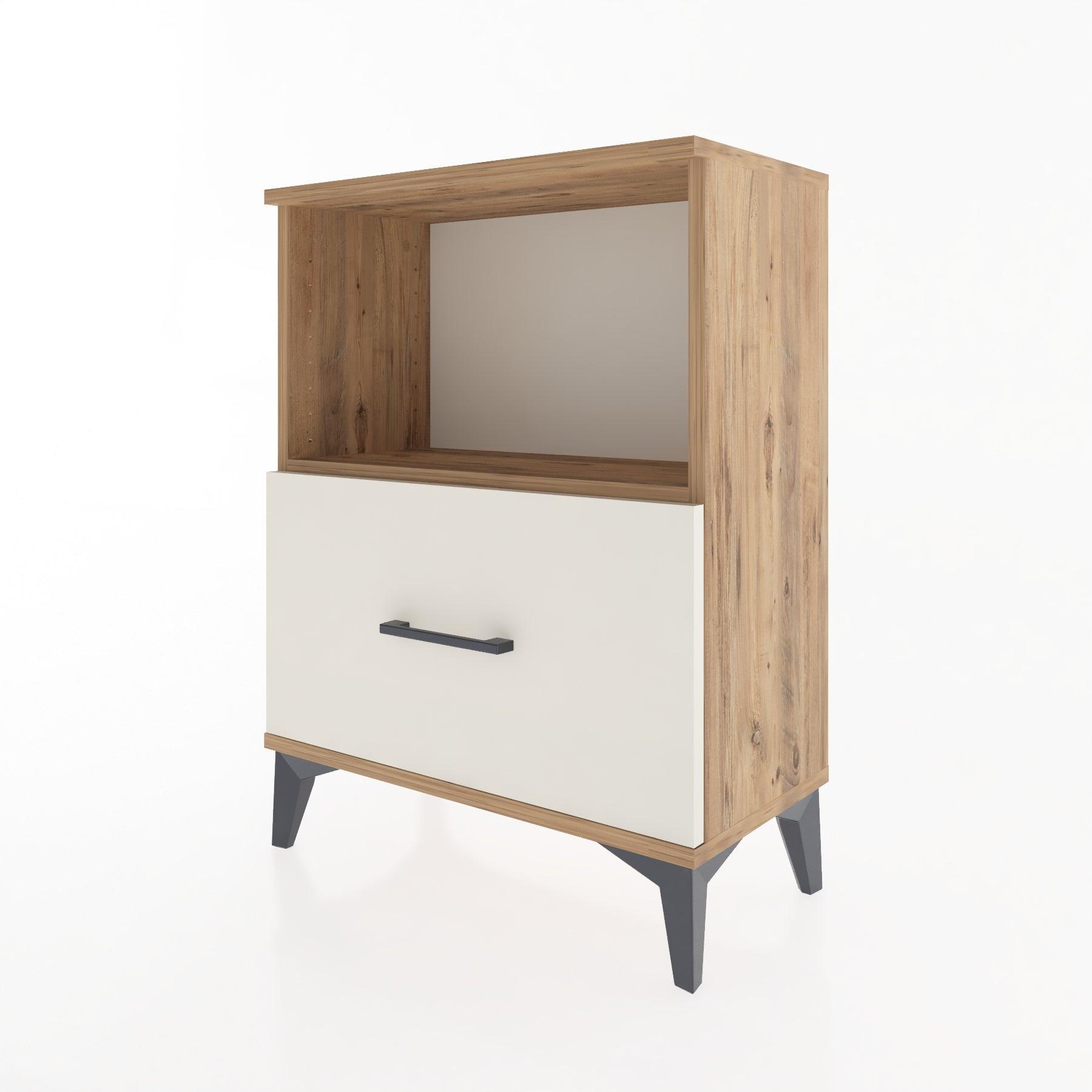 Woodntry Modular Nightstand Pine 60x30x68 cm with Drawers and Shelves CR11-3