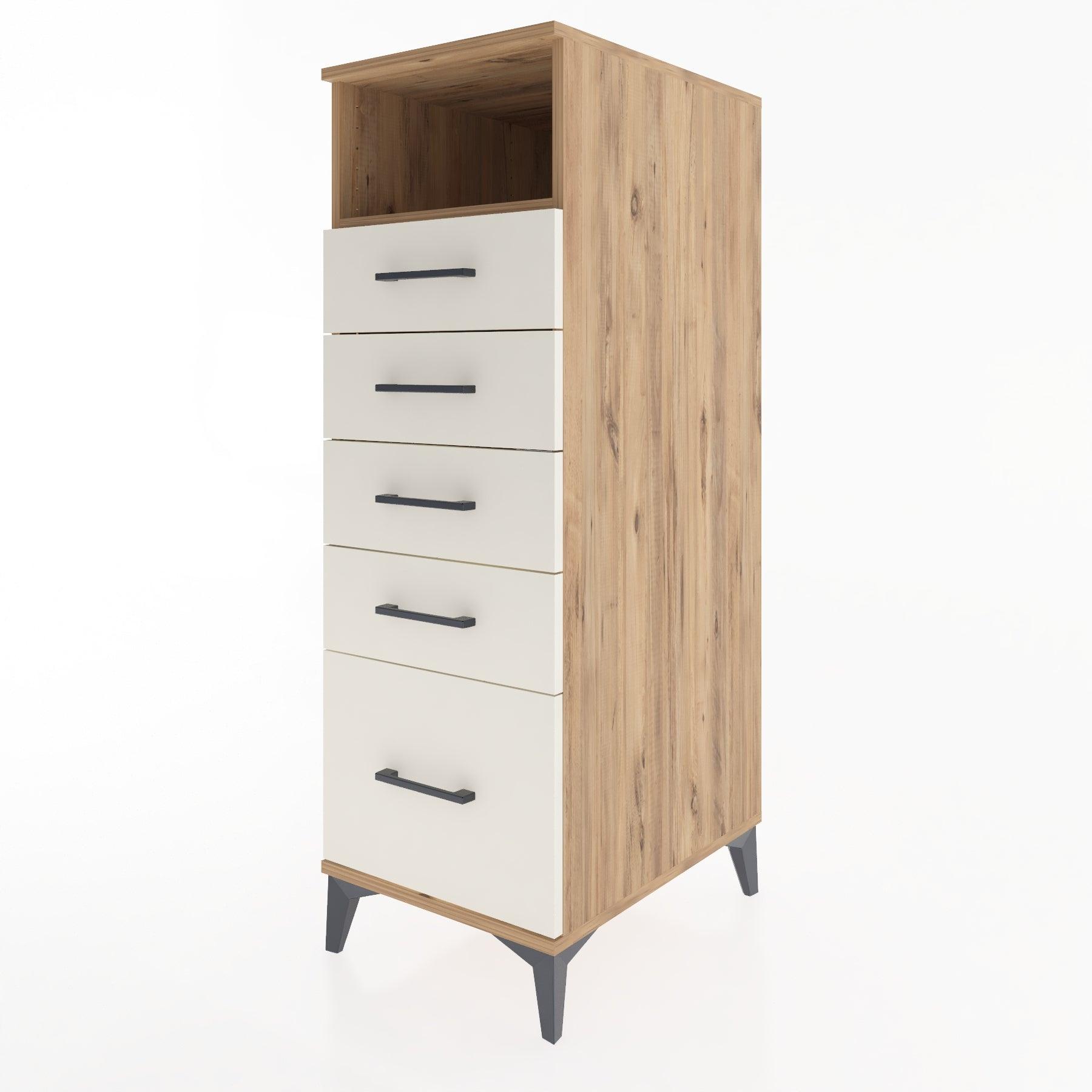 Woodntry Modular Cabinet Pine 44x59x122 cm with Drawers and Shelves CR111-3