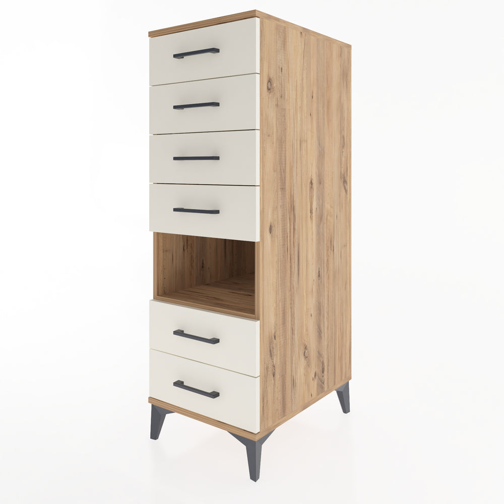 Woodntry Modular Cabinet Pine 44x59x122 cm with Drawers and Shelves CR61-3