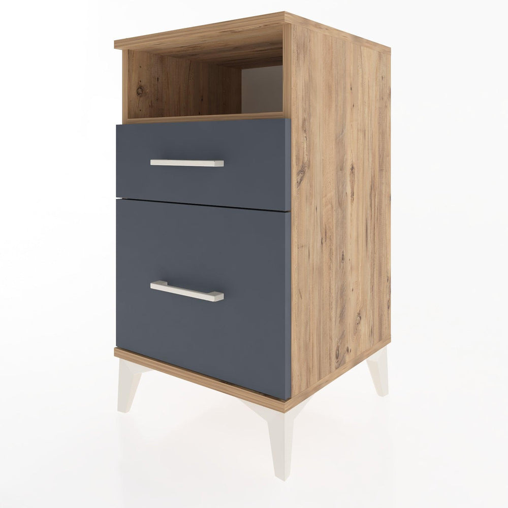 Woodntry Modular Nightstand Pine 44x44x68 cm with Drawers and Shelves CR11-3