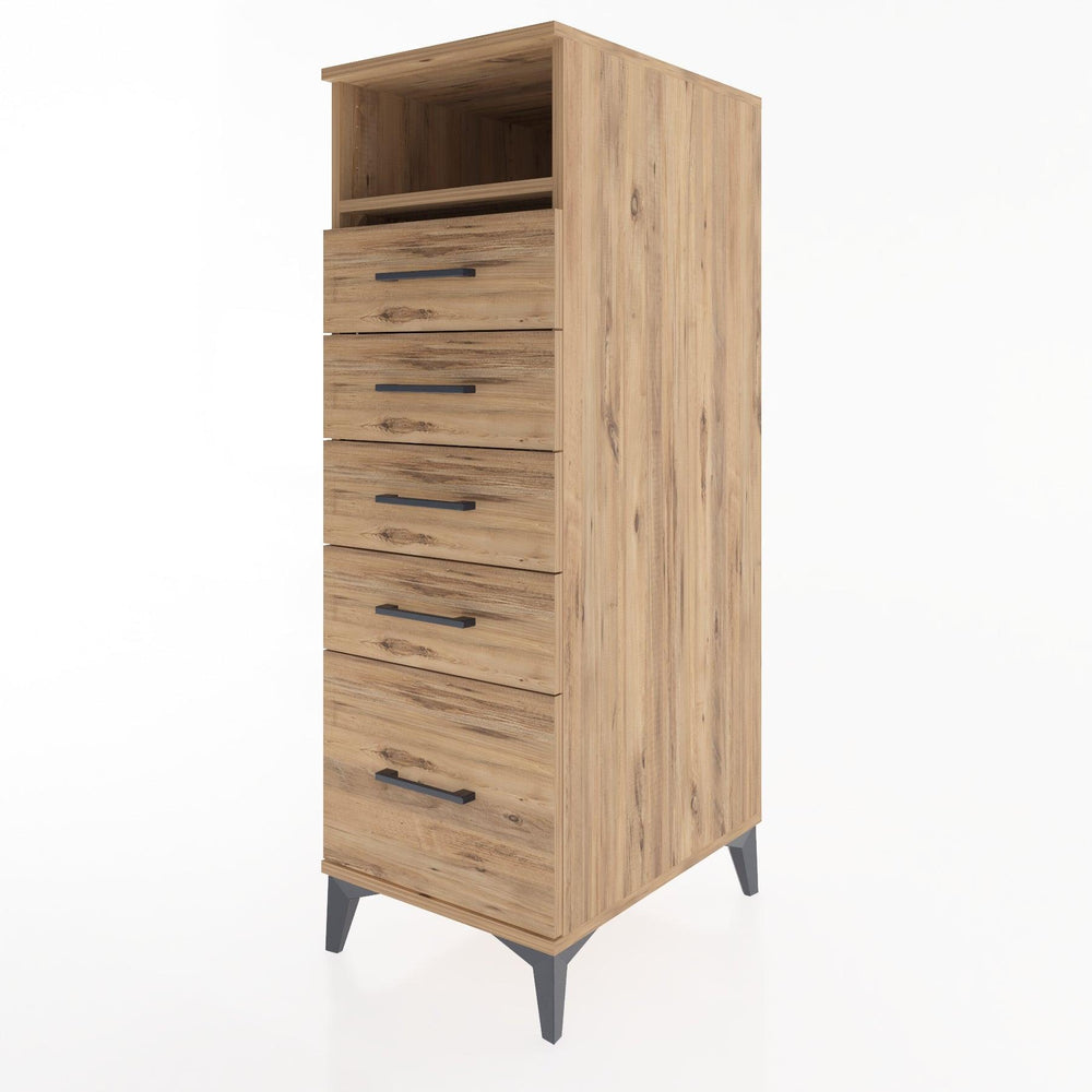 Woodntry Modular Cabinet Pine 44x30x122 cm with Drawers and Shelves CR11-3