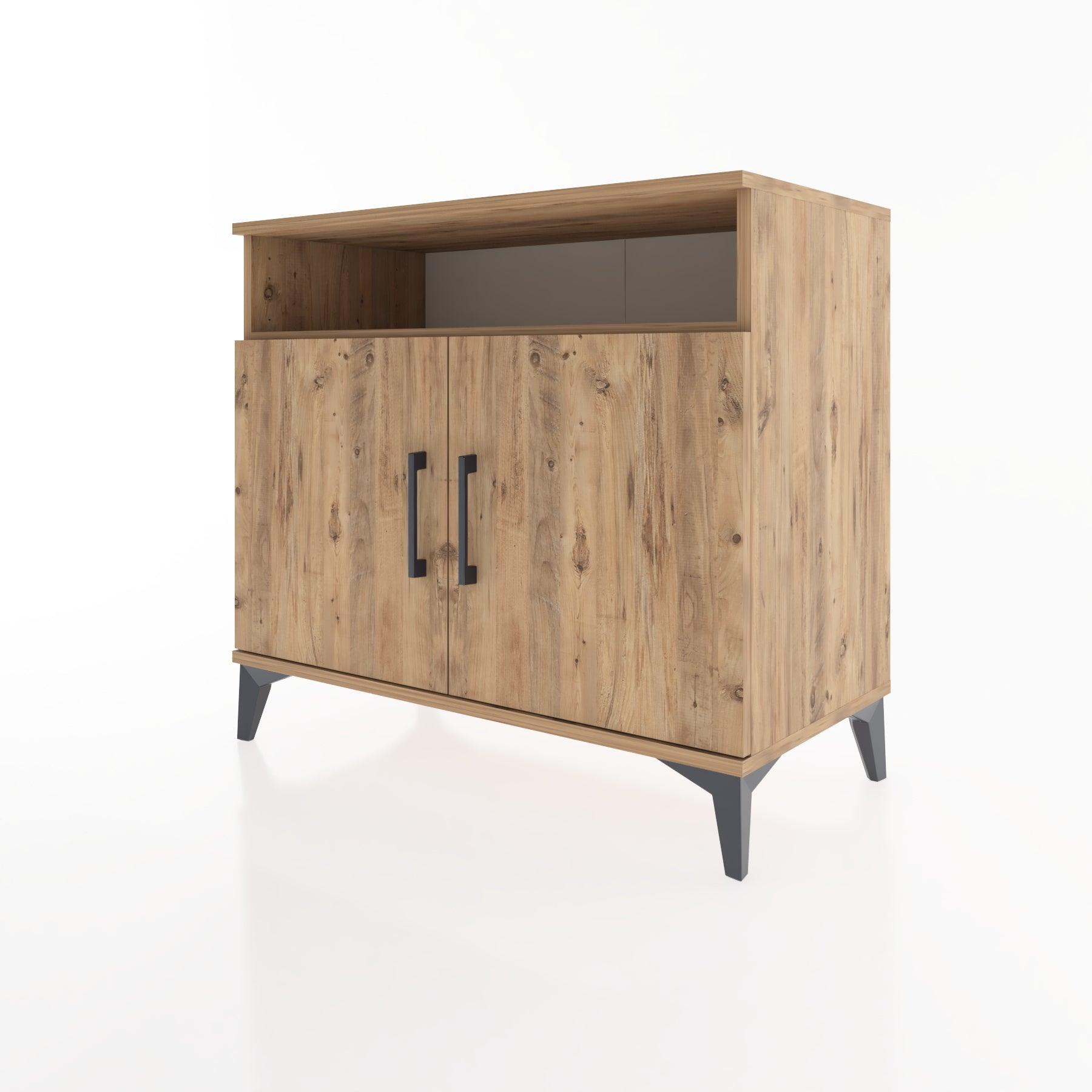 Woodntry Modüler Şifonyer Çam 88x44x68 cm Kapaklı ve Raflı KR11-3