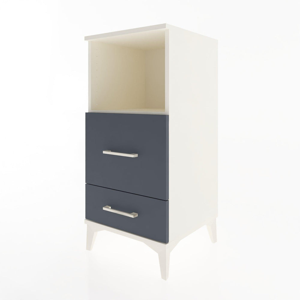 Woodntry Modular Nightstand Moonstone 44x44x84 cm with Drawer and Shelf CR12-1