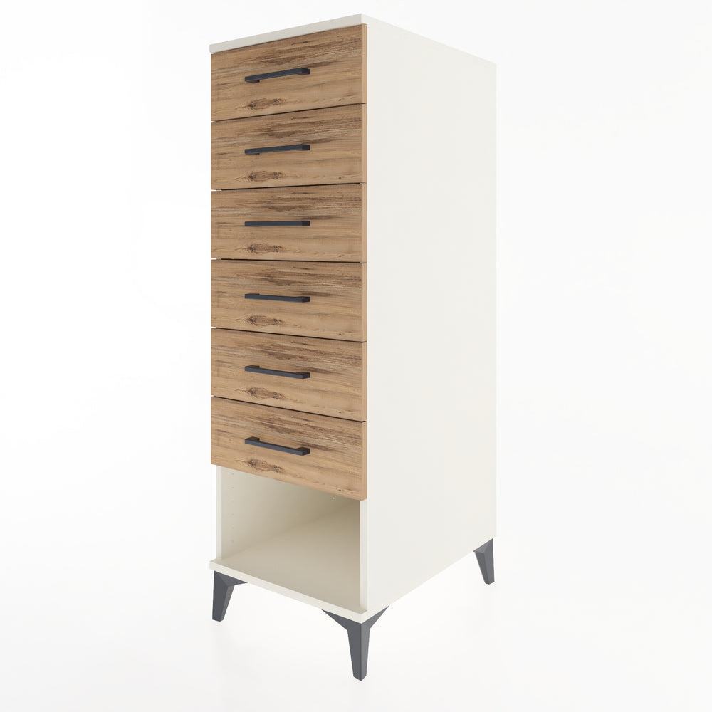 Woodntry Modüler Dolap Aytaşı 44x59x122 cm Çekmeceli ve Raflı CR62-1