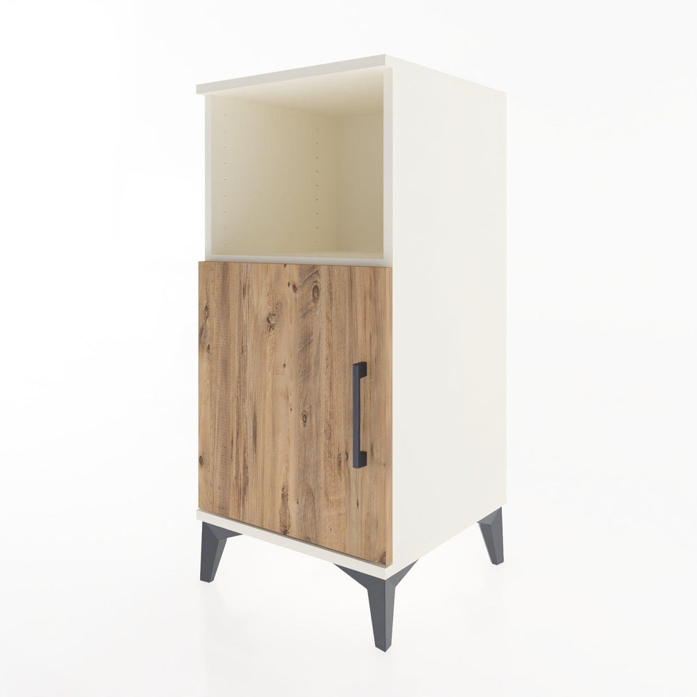 Woodntry Modüler Komodin Aytaşı 44x44x84 cm Kapaklı ve Raflı KR34-1