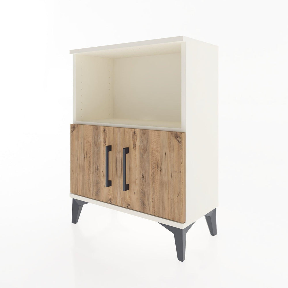 Woodntry Modüler Komodin Aytaşı 60x30x68 cm Kapaklı ve Raflı KR12-1