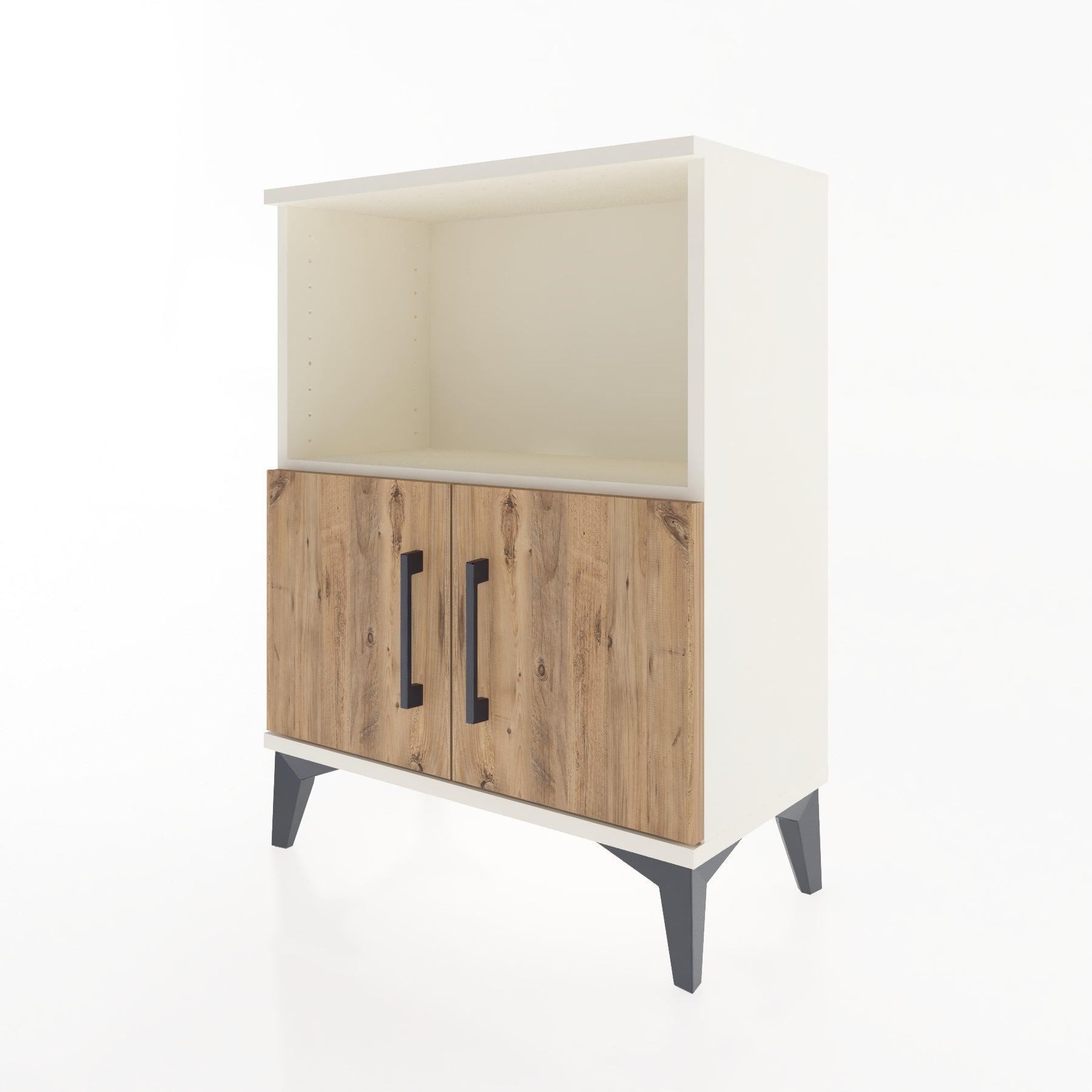Woodntry Modular Nightstand Moonstone 60x30x68 cm with Cover and Shelf KR12-1