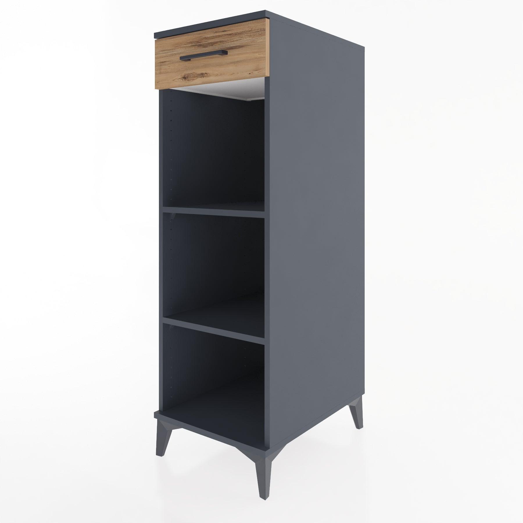Woodntry Modular Cabinet Anthracite 44x30x122 cm with Drawers and Shelves CR112-2