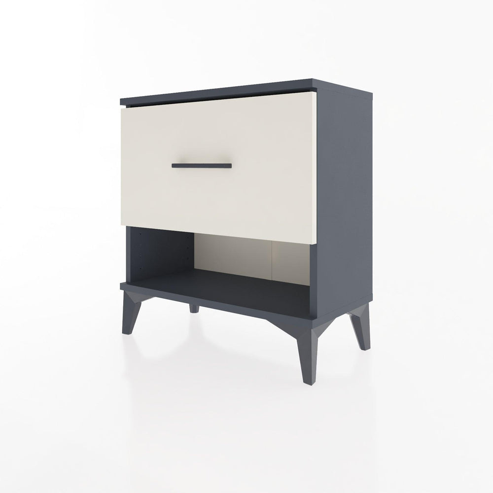 Woodntry Modular Nightstand Anthracite 60x30x52 cm with Drawers and Shelves CR12-2