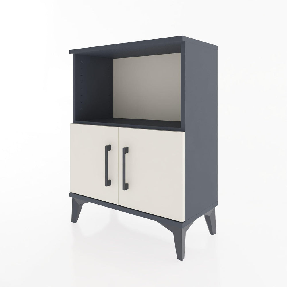 Woodntry Modüler Komodin Antrasit 60x30x68 cm Kapaklı ve Raflı KR12-2