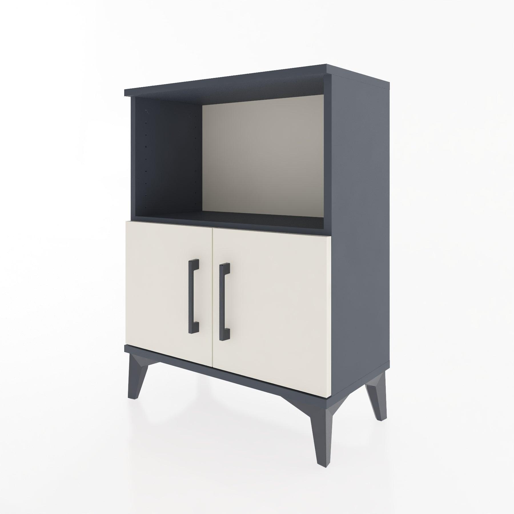Woodntry Modular Nightstand Anthracite 60x30x68 cm with Cover and Shelf KR12-2