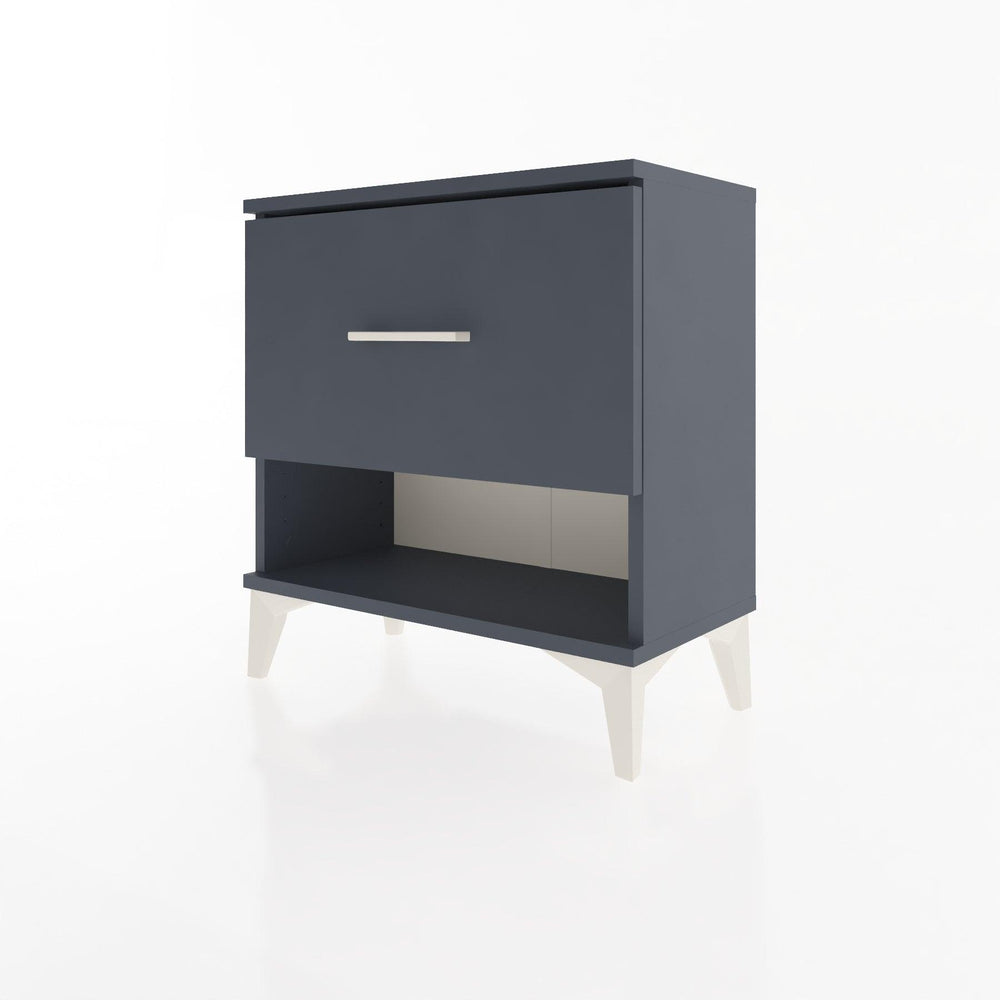 Woodntry Modular Nightstand Anthracite 60x30x52 cm with Drawers and Shelves CR12-2