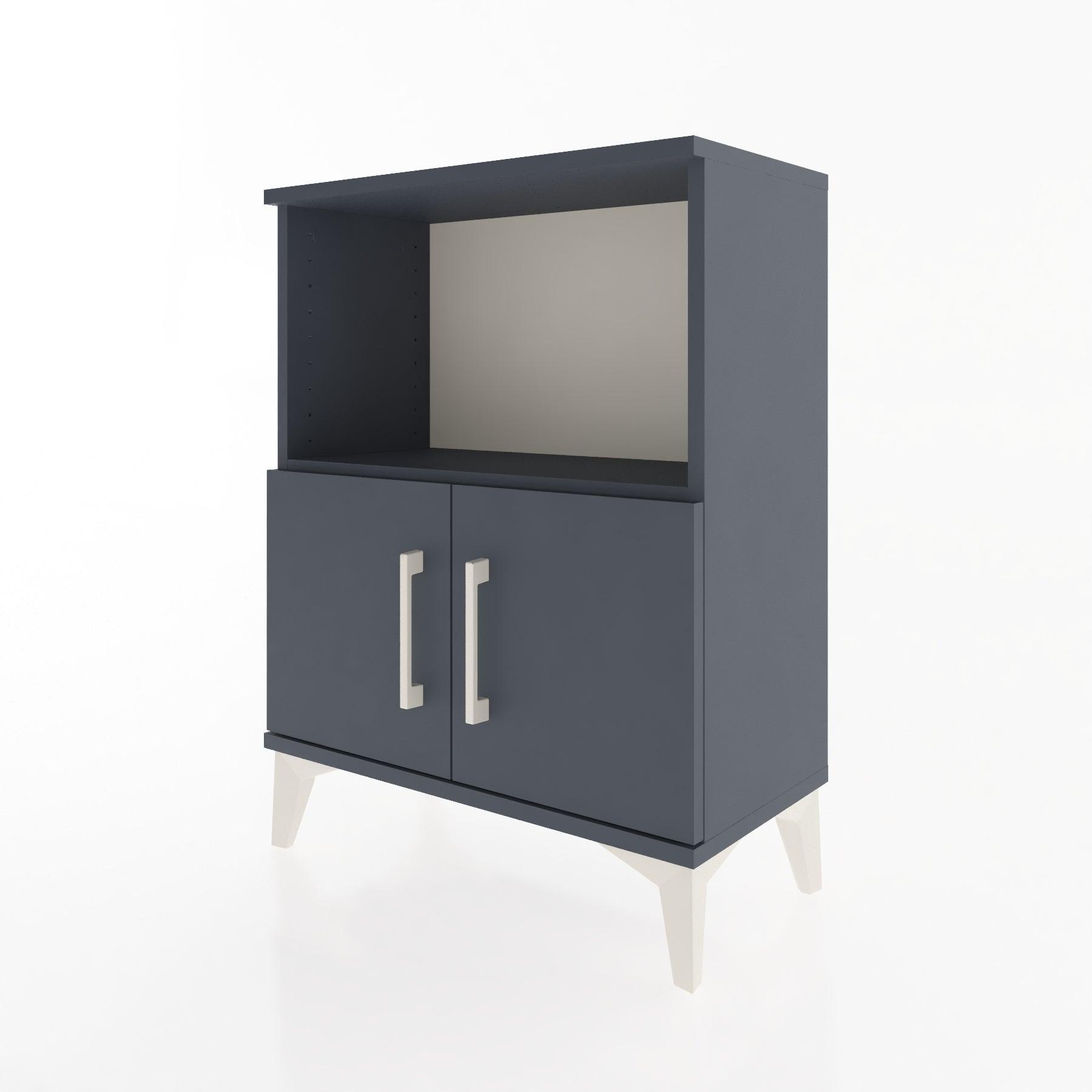 Woodntry Modular Nightstand Anthracite 60x30x68 cm with Cover and Shelf KR12-2
