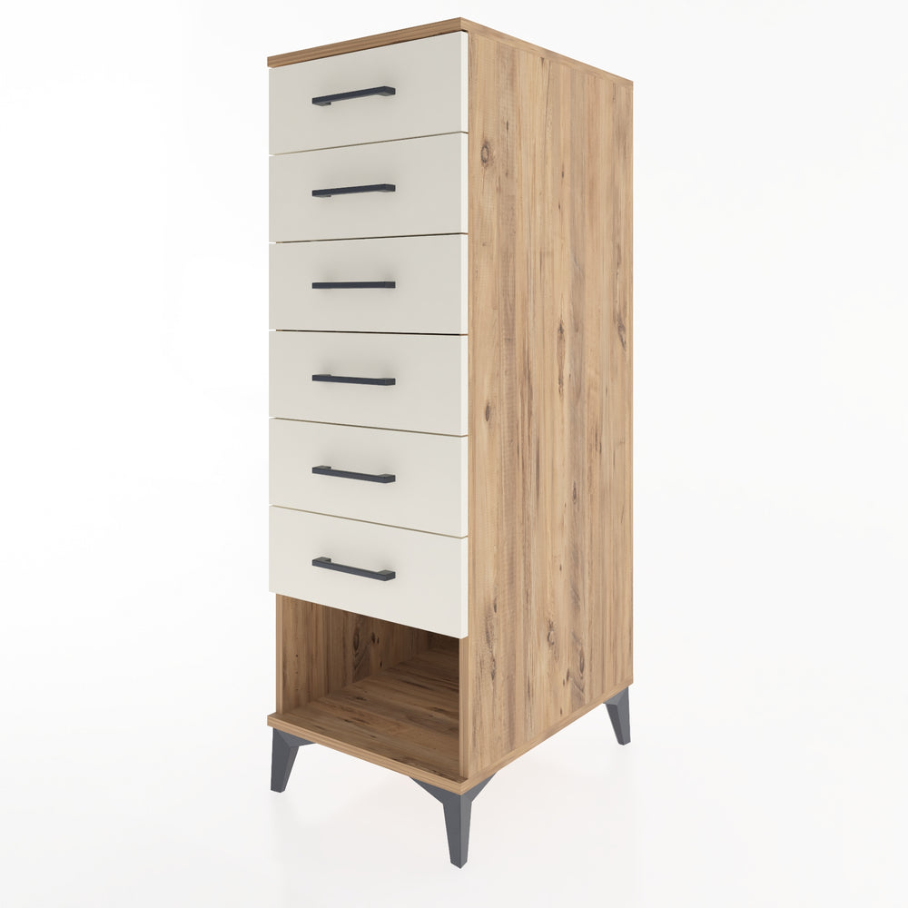 Woodntry Modular Cabinet Pine 44x59x122 cm with Drawers and Shelves CR62-3