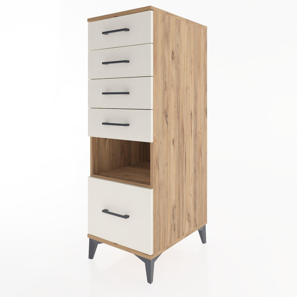 Woodntry Modular Cabinet Pine 44x30x122 cm with Drawers and Shelves CR12-3