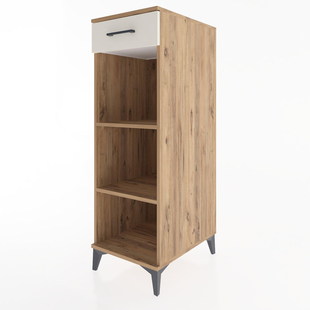 Woodntry Modüler Dolap Çam 44x30x122 cm Çekmeceli ve Raflı CR112-3