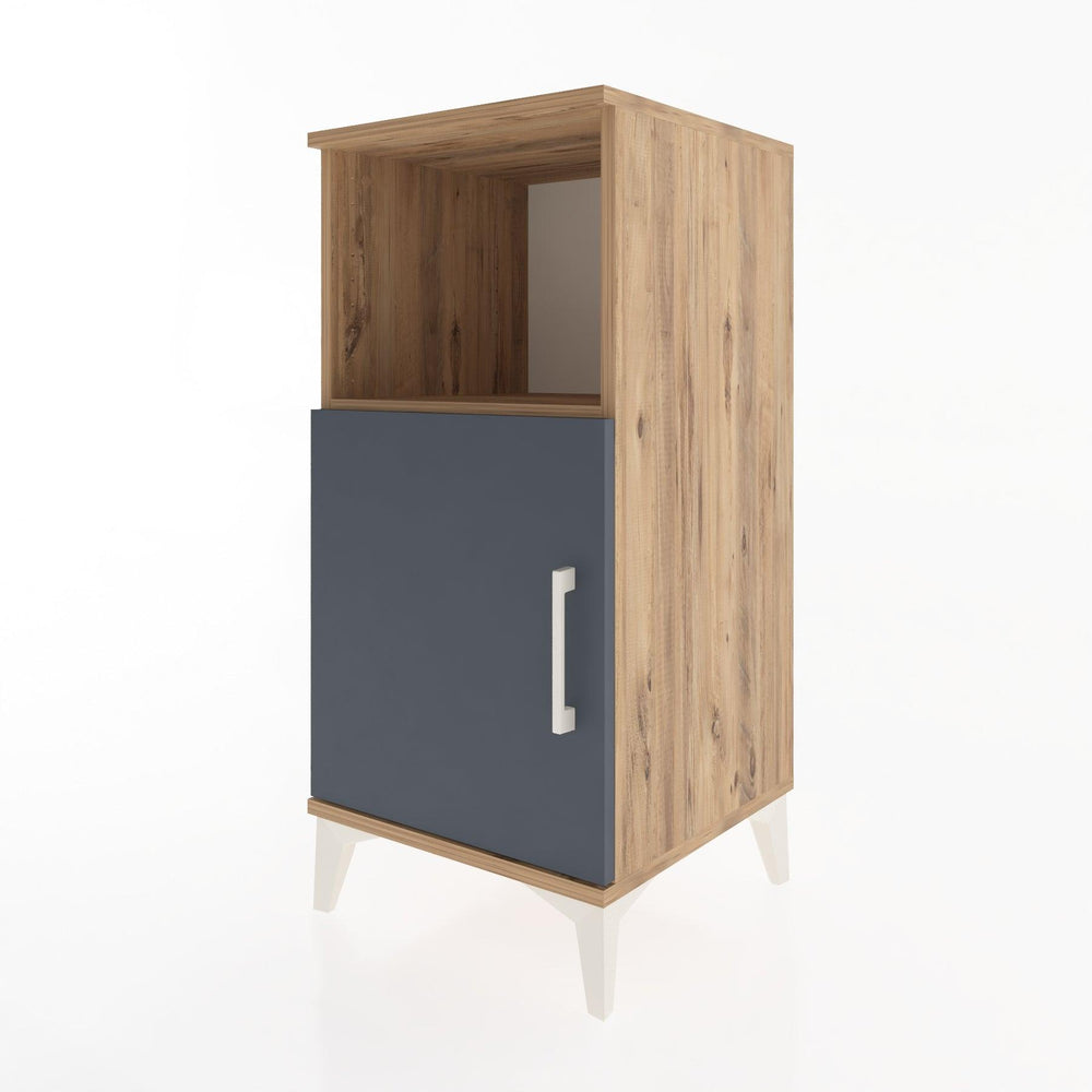 Woodntry Modular Nightstand Pine 44x44x84 cm with Cover and Shelf KR34-3