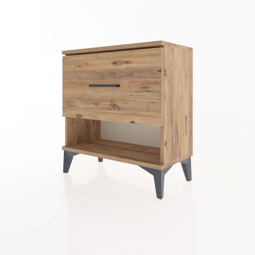 Woodntry Modular Nightstand Pine 60x30x52 cm with Drawers and Shelves CR12-3