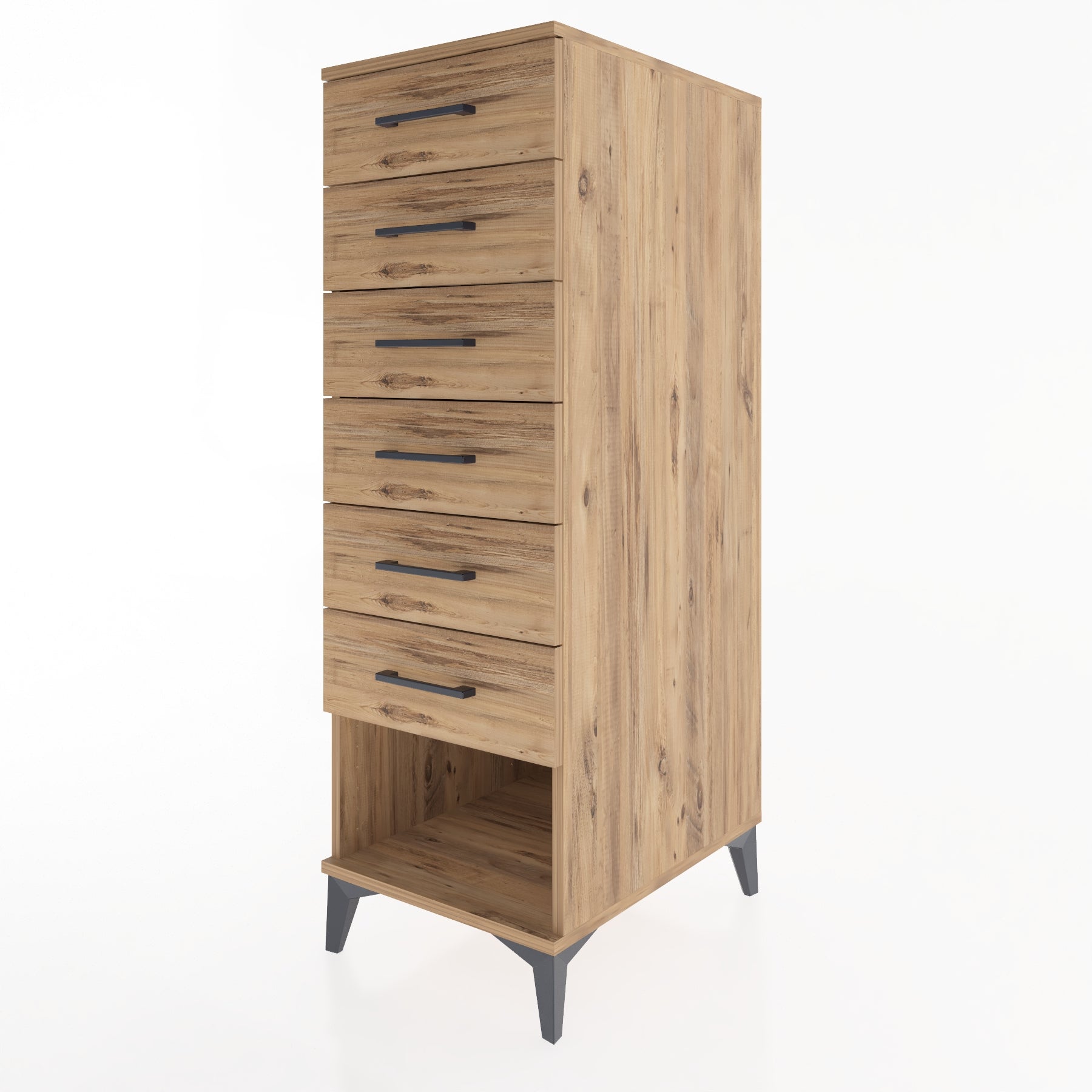 Woodntry Modular Cabinet Pine 44x59x122 cm with Drawers and Shelves CR62-3