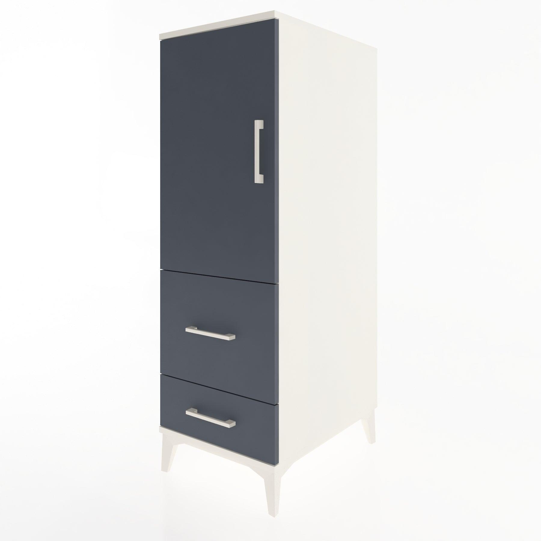 Woodntry Modular Cabinet Moonstone 44x59x122 cm with Doors and Drawers KC113-1