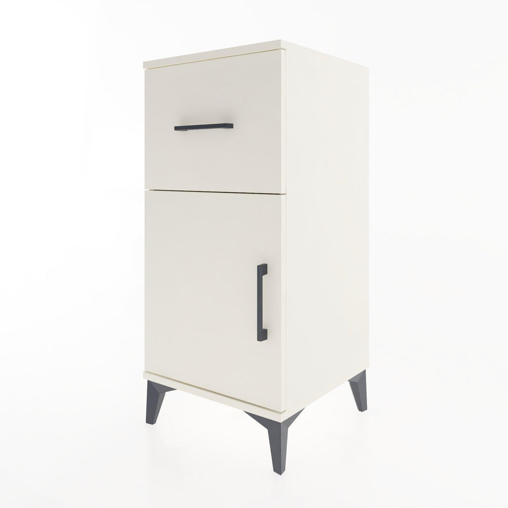 Woodntry Modular Nightstand Moonstone 44x44x84 cm with Cover and Drawer KC35-1