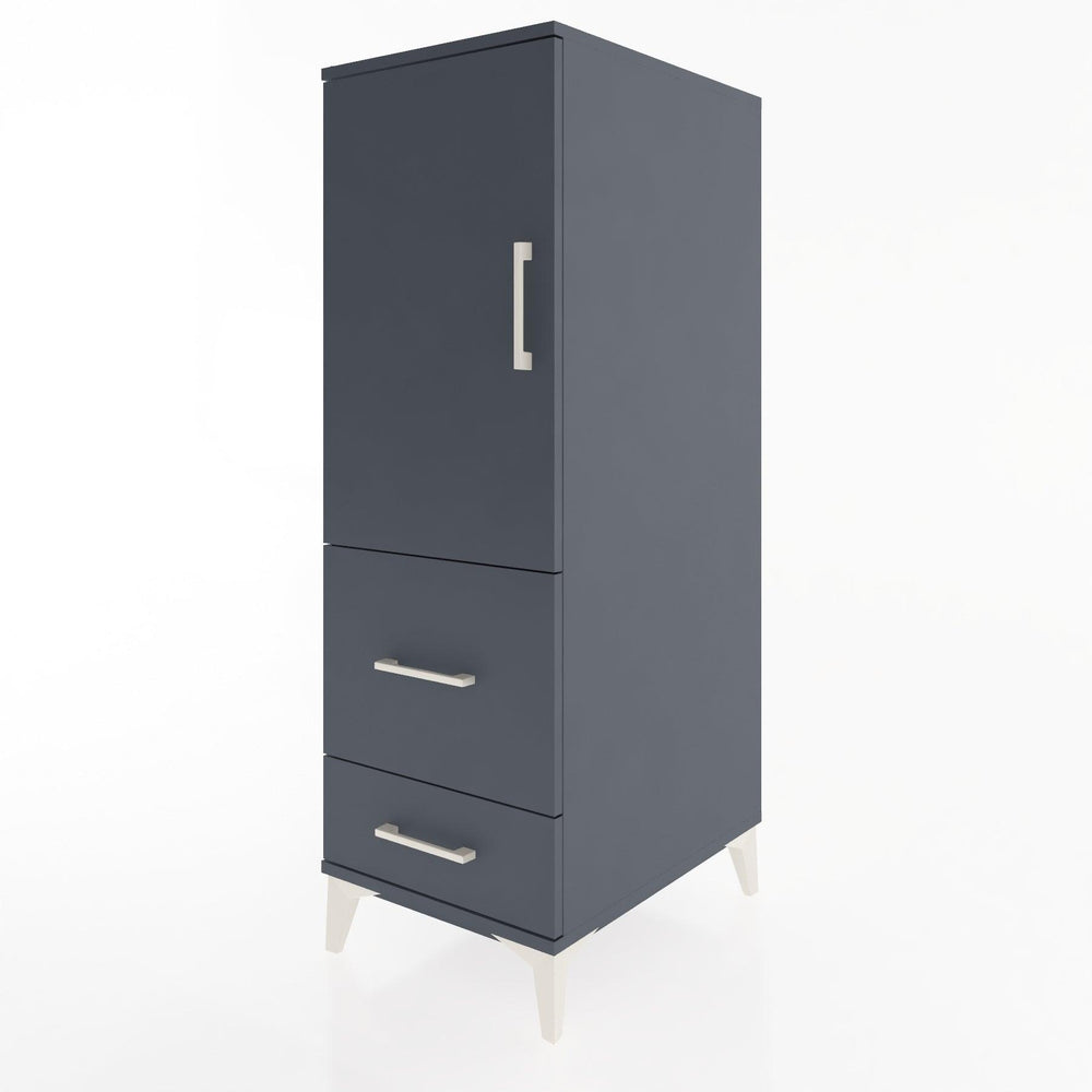 Woodntry Modular Cabinet Anthracite 44x59x122 cm with Doors and Drawers KC113-2