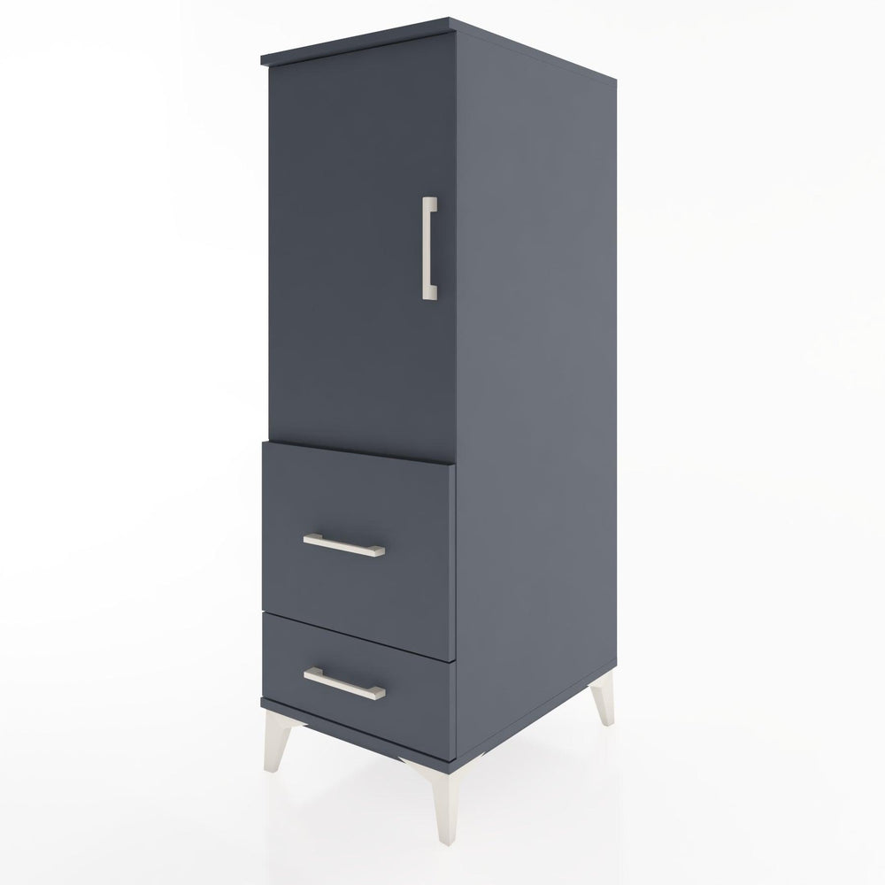 Woodntry Modular Cabinet Anthracite 44x30x122 cm with Doors and Drawers KC13-2