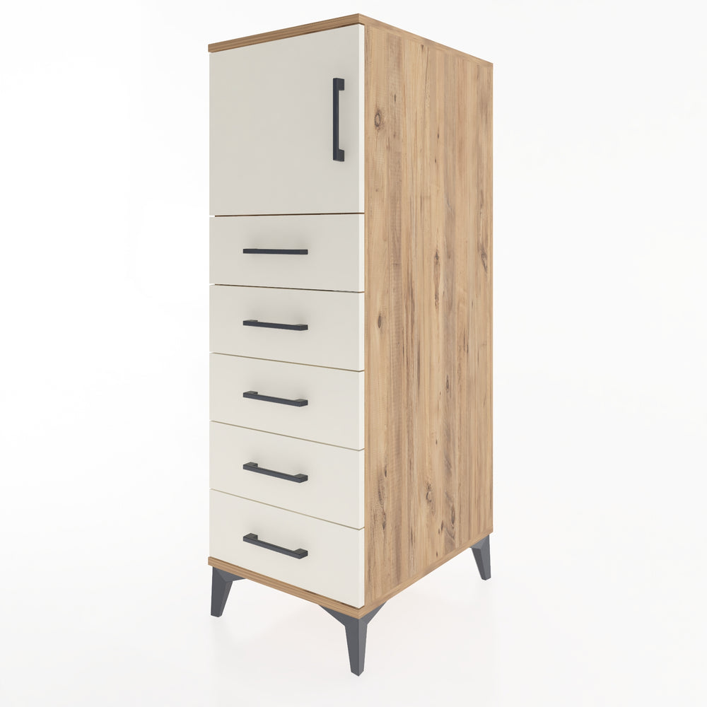 Woodntry Modular Cabinet Pine 44x59x122 cm with Doors and Drawers KC63-3