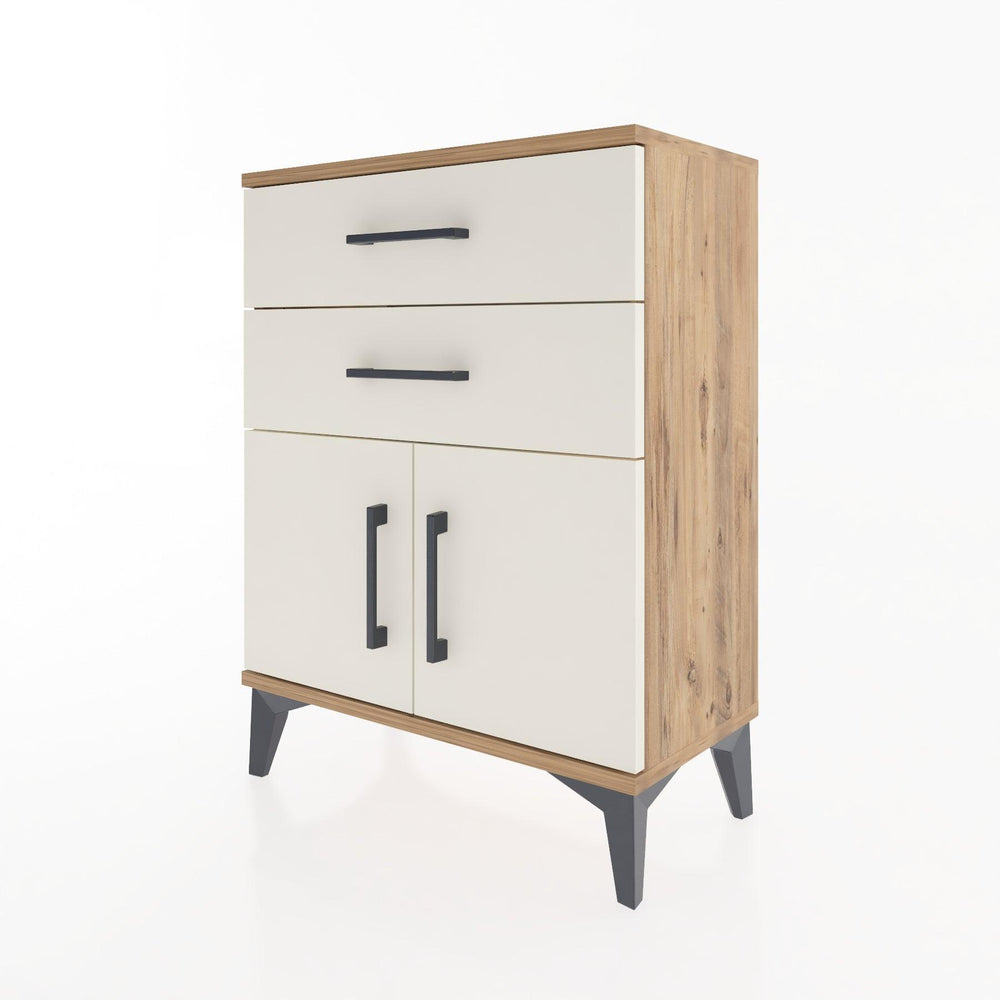 Woodntry Modular Nightstand Pine 60x30x68 cm with Cover and Drawer KC13-3