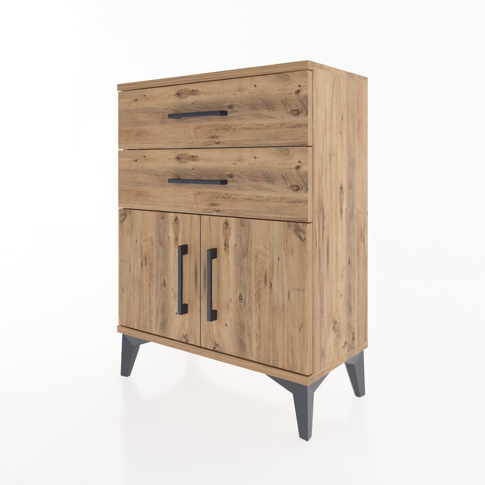 Woodntry Modular Nightstand Pine 60x30x68 cm with Cover and Drawer KC13-3
