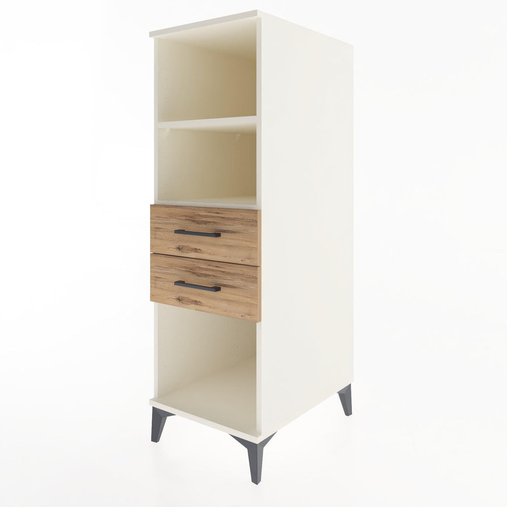 Woodntry Modüler Dolap Aytaşı 44x30x122 cm Çekmeceli ve Raflı CR114-1