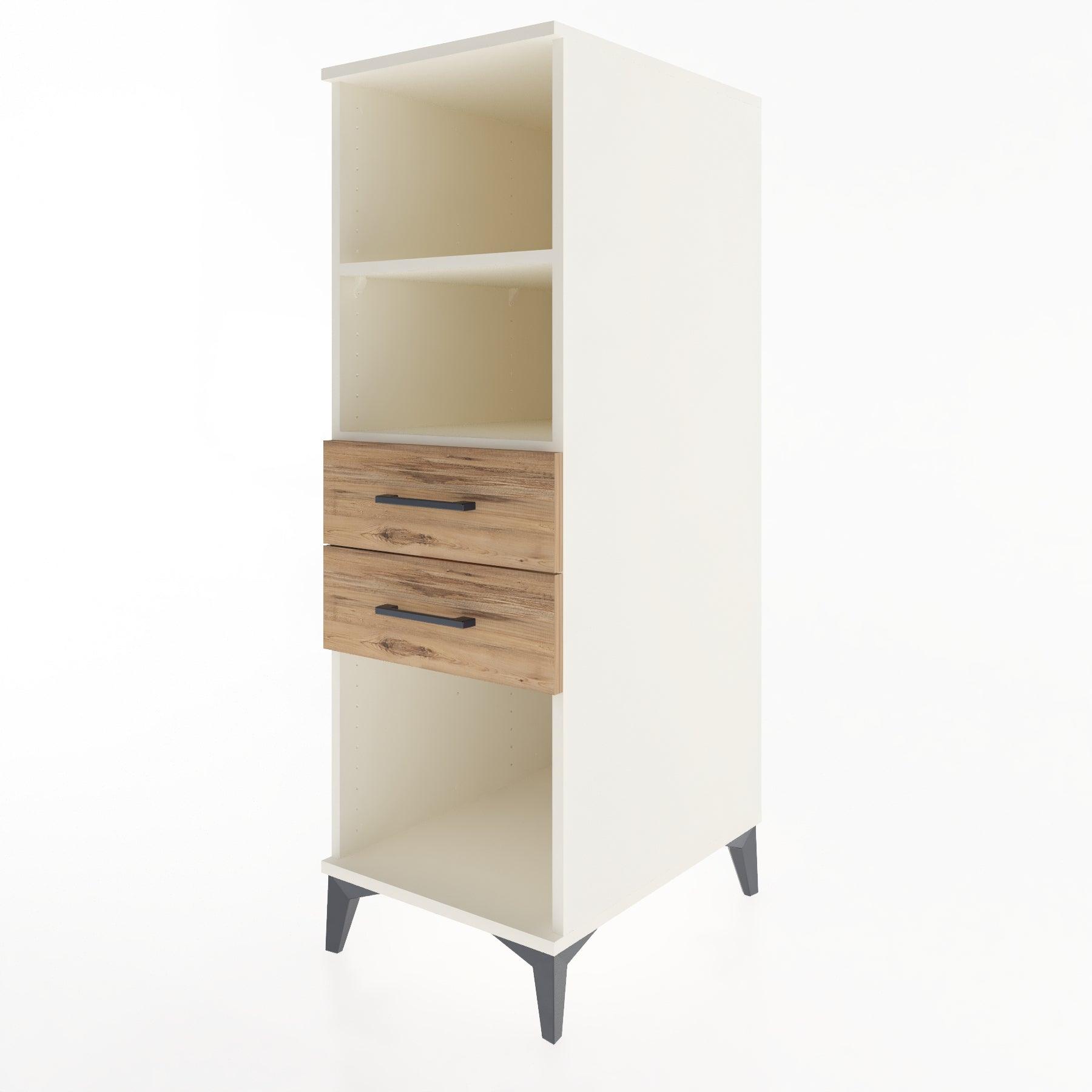 Woodntry Modular Cabinet Moonstone 44x59x122 cm with Drawers and Shelves CR114-1