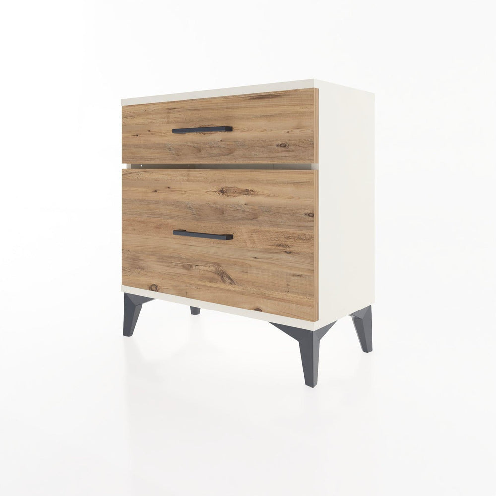 Woodntry Modular Nightstand Moonstone 60x30x52 cm with Drawer and Shelf CR14-1