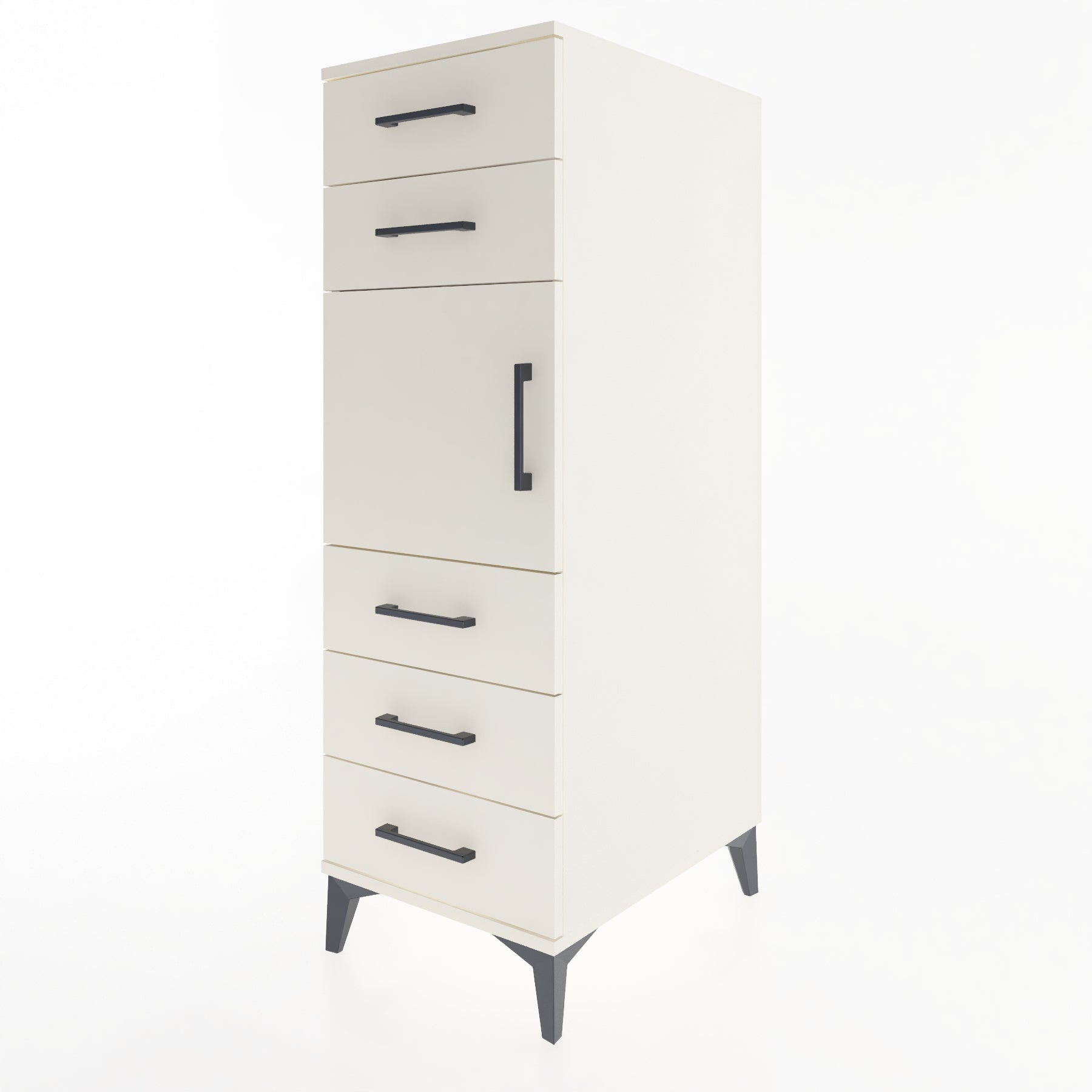 Woodntry Modular Cabinet Moonstone 44x59x122 cm with Doors and Drawers KC64-1
