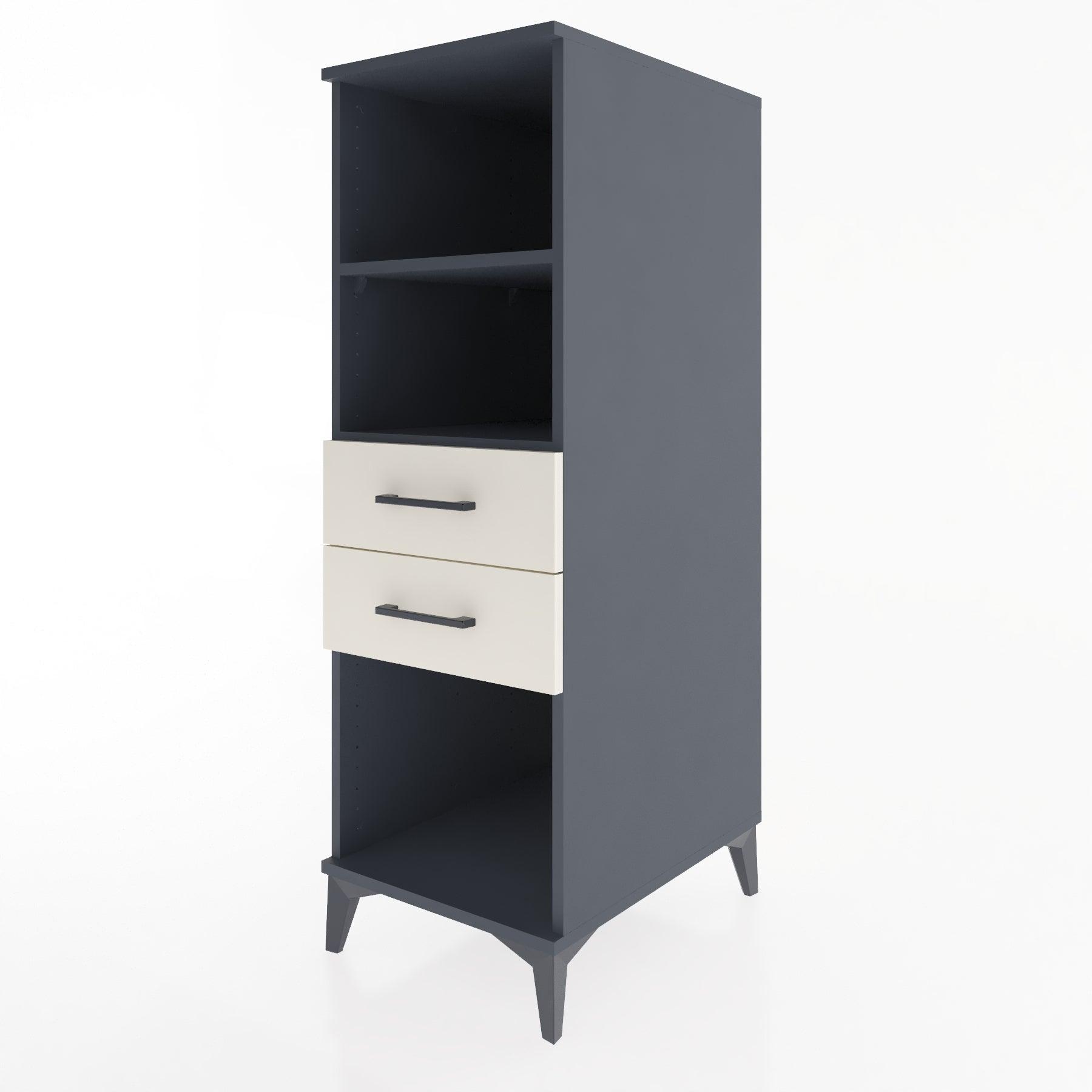 Woodntry Modular Cabinet Anthracite 44x30x122 cm with Drawers and Shelves CR114-2