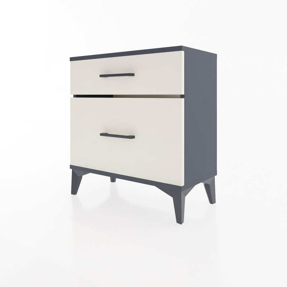 Woodntry Modular Nightstand Anthracite 60x30x52 cm with Drawer and Shelf CR14-2
