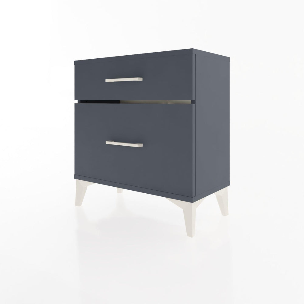 Woodntry Modular Nightstand Anthracite 60x30x52 cm with Drawer and Shelf CR14-2