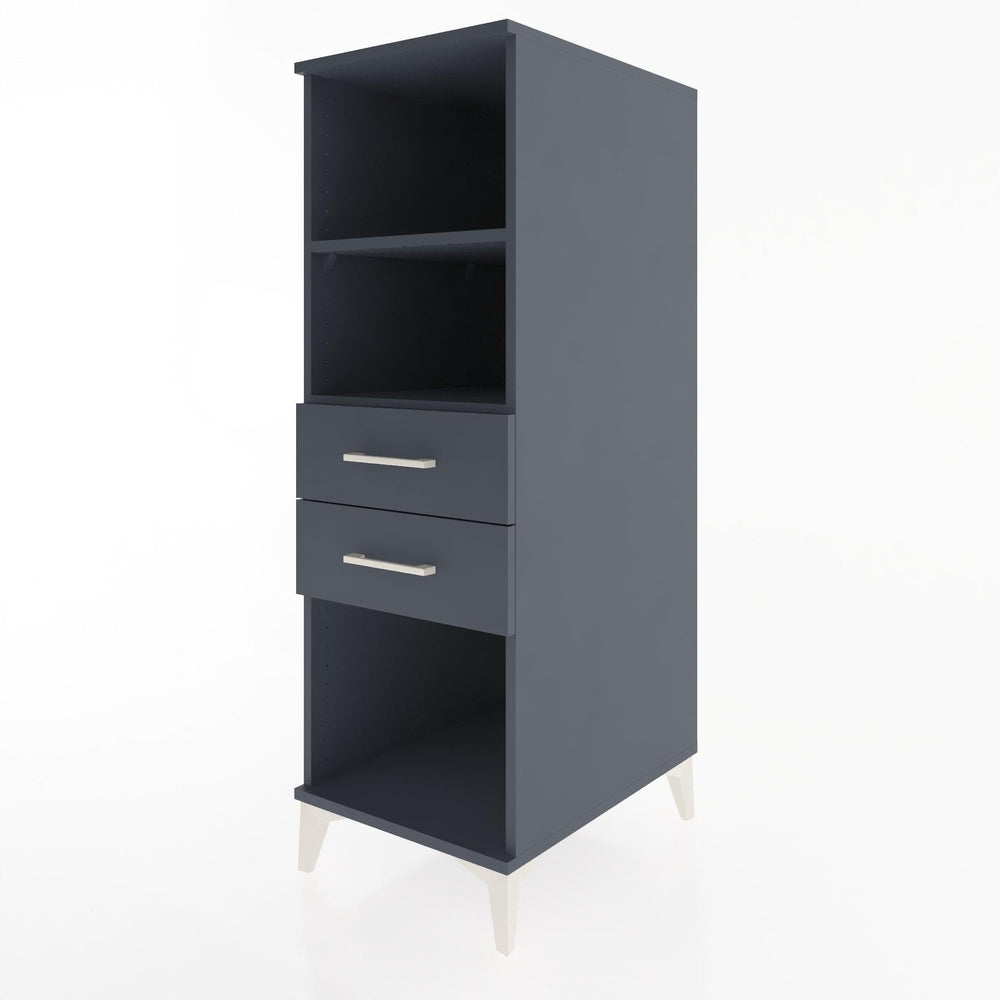 Woodntry Modular Cabinet Anthracite 44x30x122 cm with Drawers and Shelves CR114-2