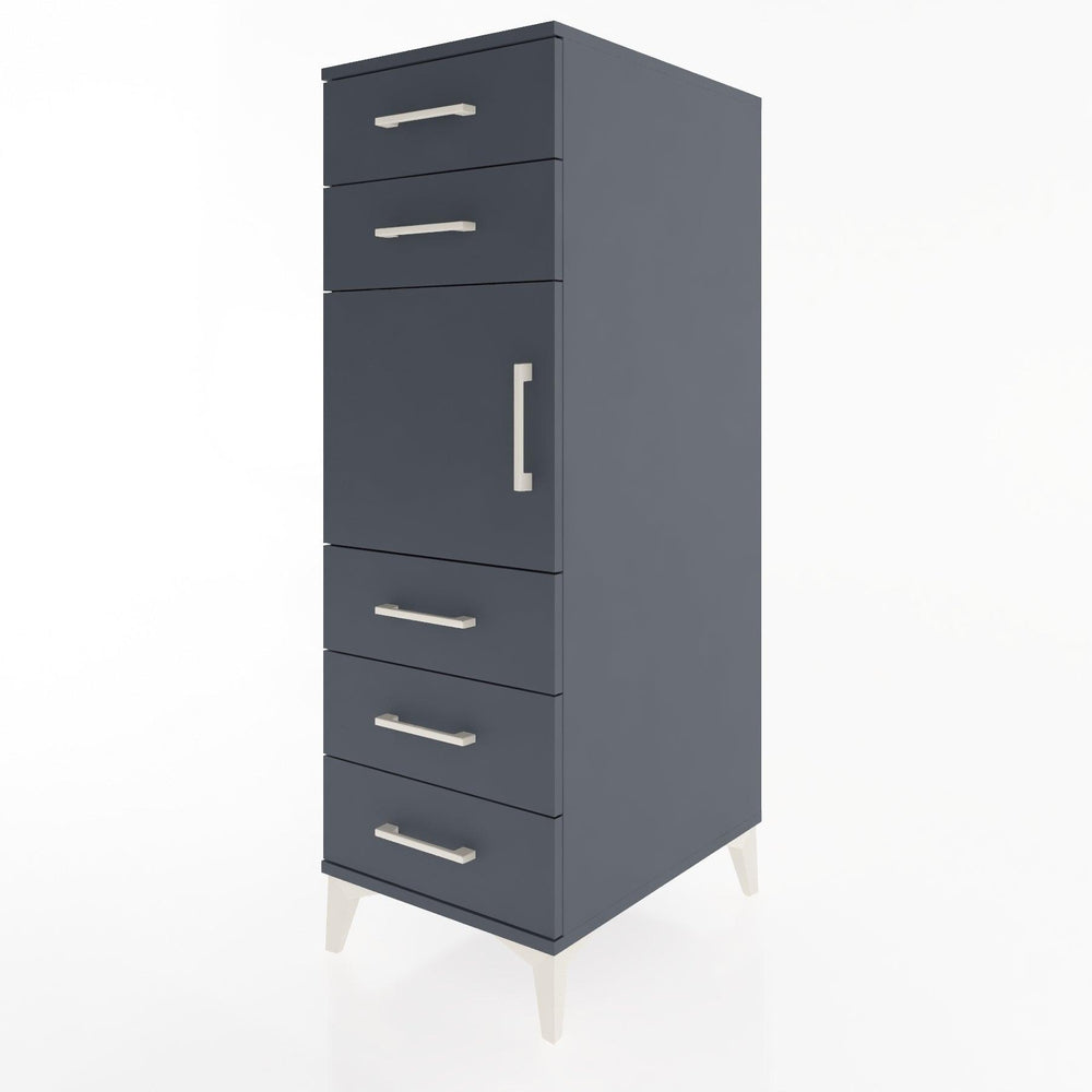 Woodntry Modular Cabinet Anthracite 44x30x122 cm with Doors and Drawers KC64-2