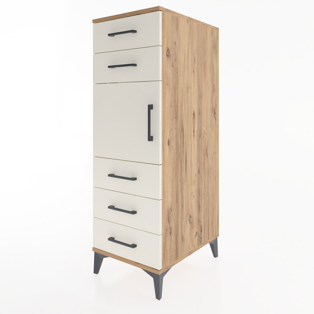 Woodntry Modular Cabinet Pine 44x59x122 cm with Doors and Drawers KC64-3