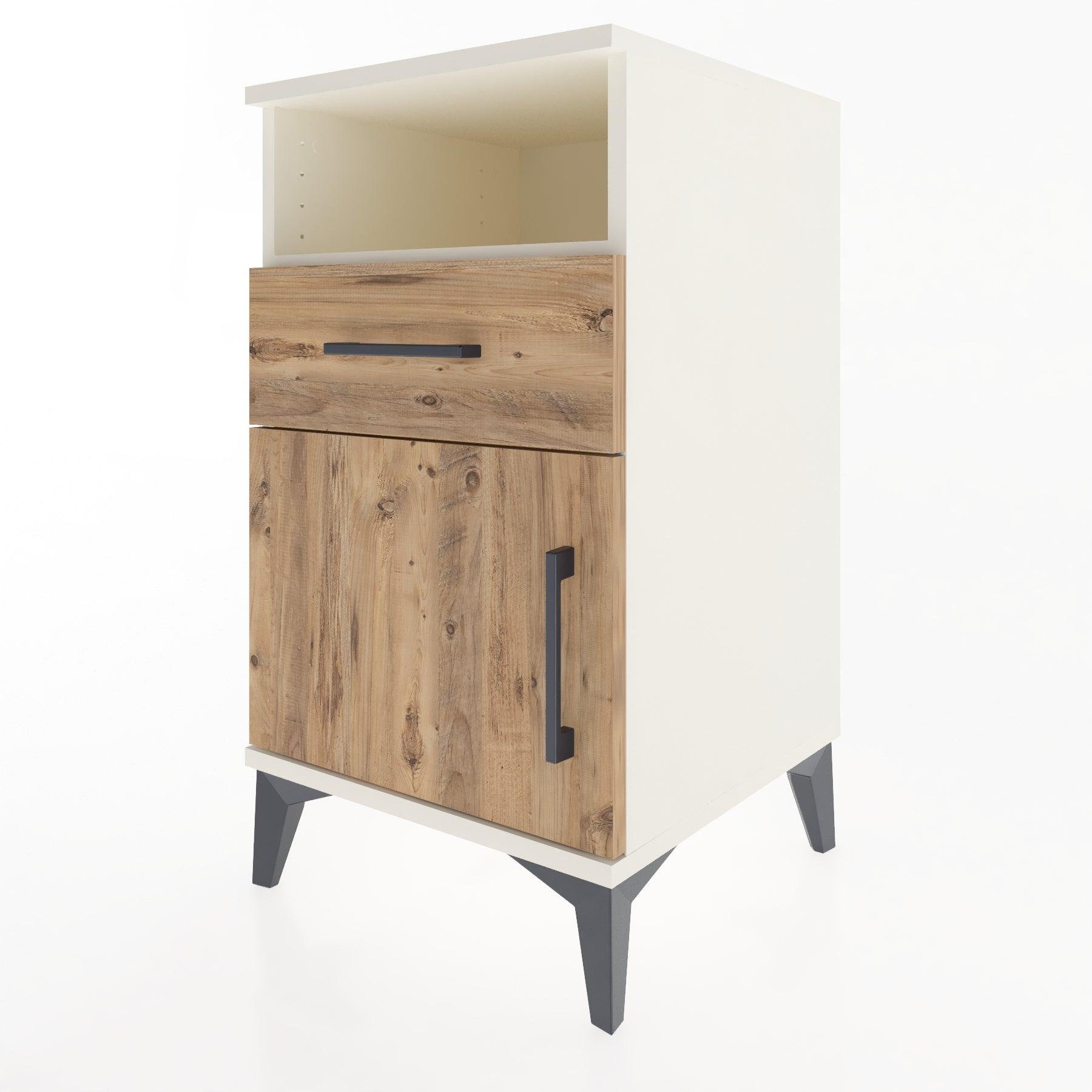 Woodntry Modular Nightstand Moonstone 44x44x68 cm Functional F15-1