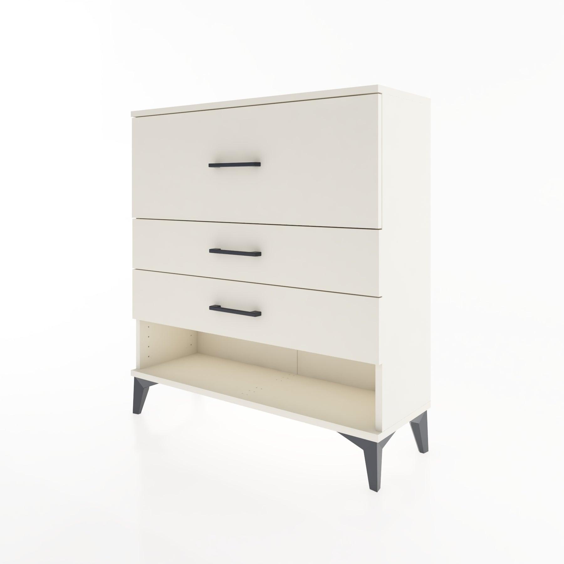 Woodntry Modular Dresser Moonstone 88x30x84 cm with Drawers and Shelves CR15-1