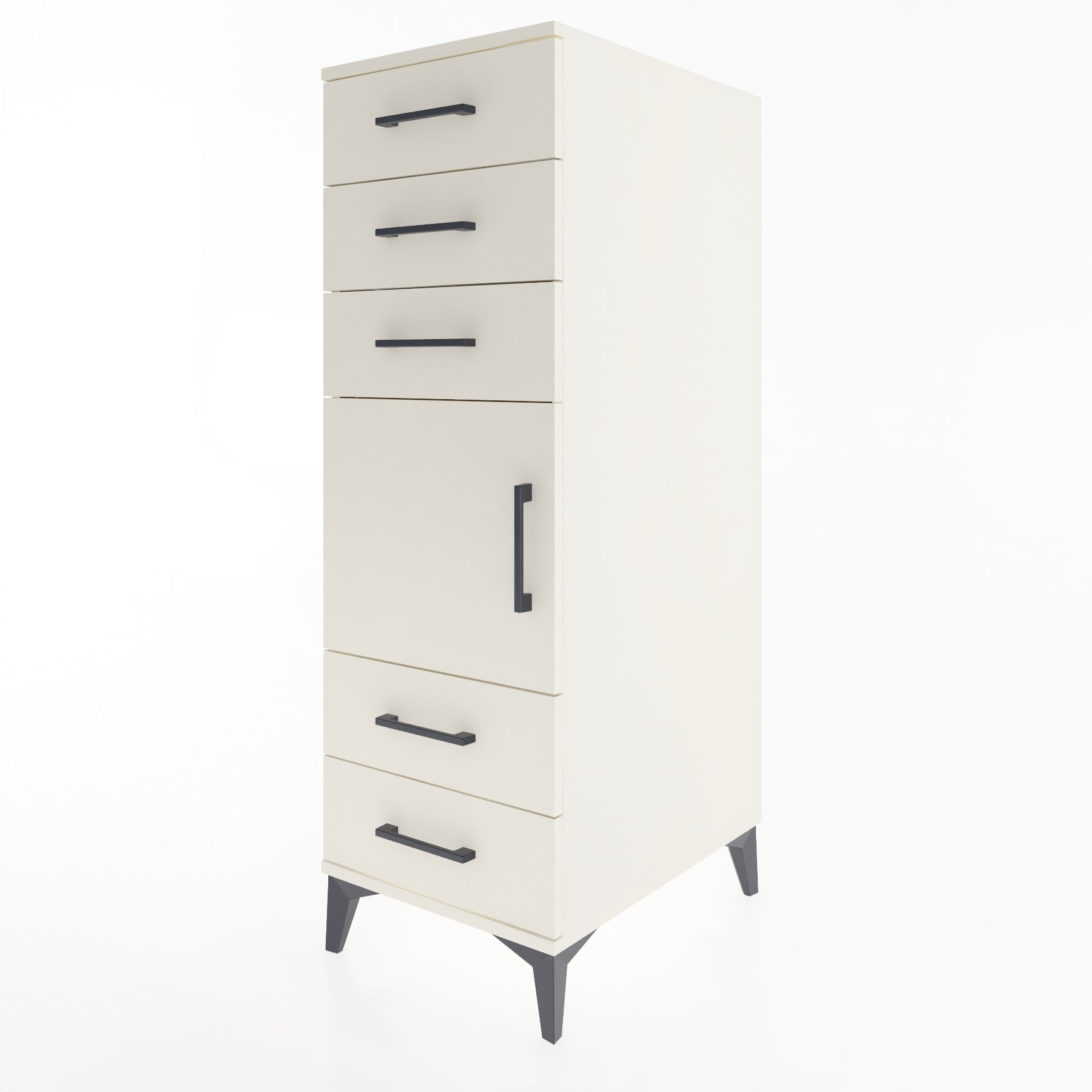 Woodntry Modular Cabinet Moonstone 44x59x122 cm with Doors and Drawers KC65-1