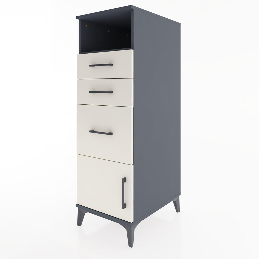 Woodntry Modüler Dolap Antrasit 44x59x122 cm Fonksiyonel F15-2