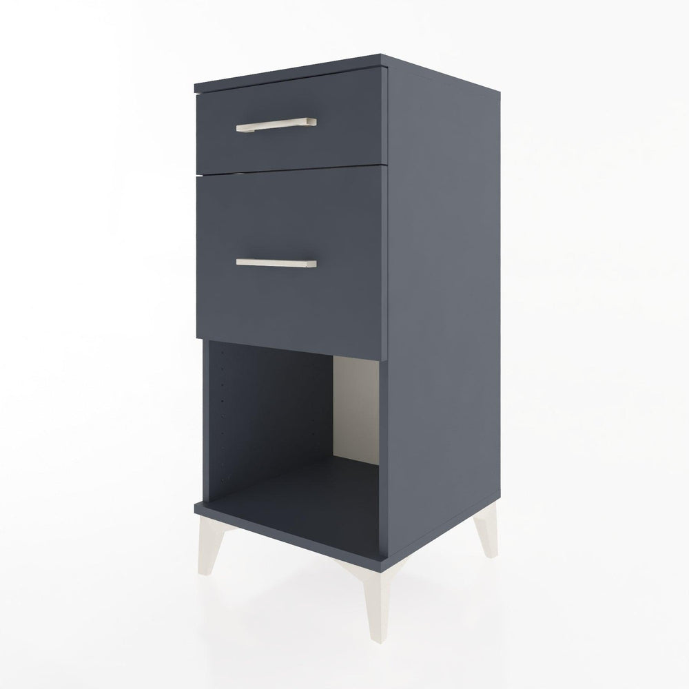 Woodntry Modular Nightstand Anthracite 44x44x84 cm with Drawers and Shelves CR15-2
